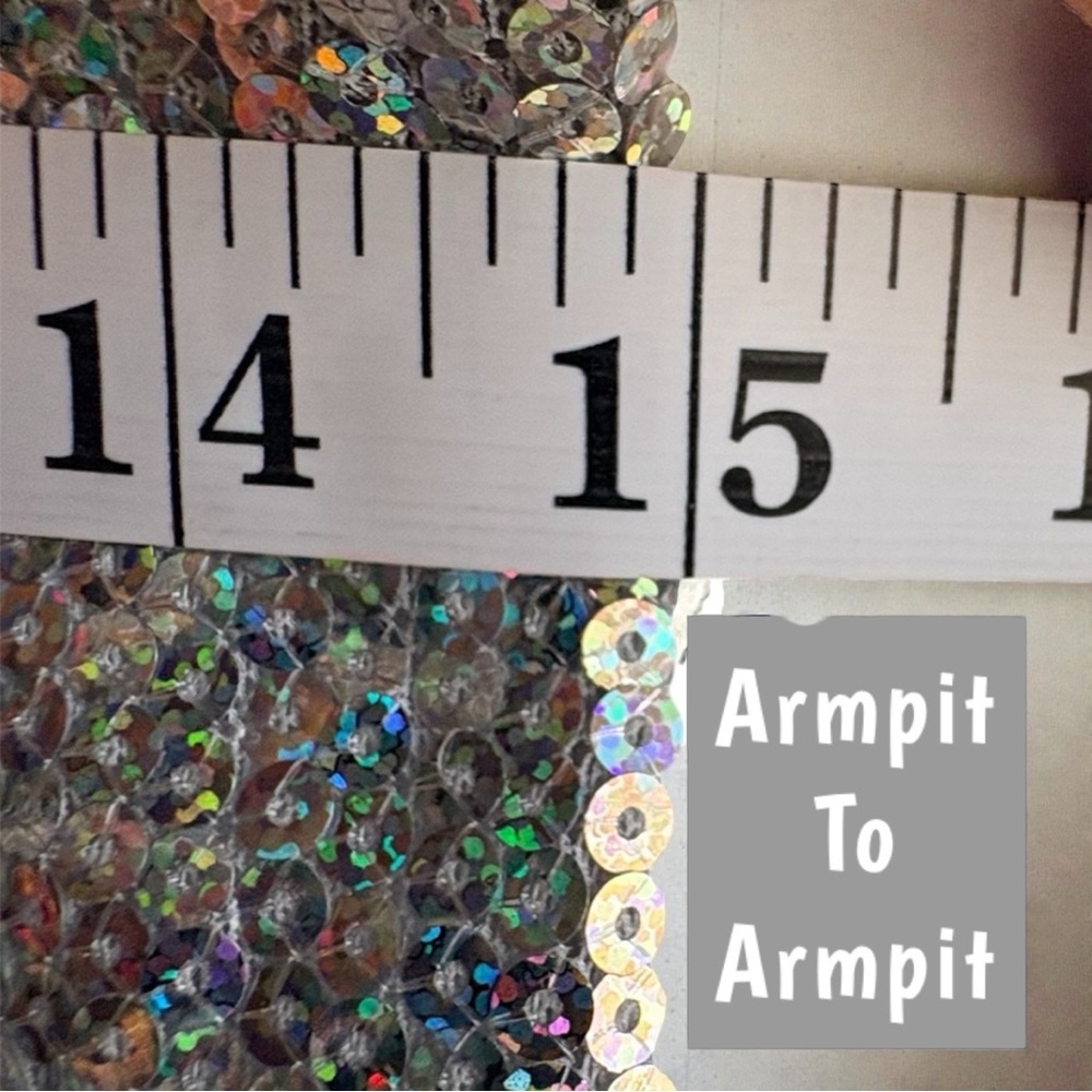 Weissman Girls Silver Holographic Sequin Jacket Dance Costume Size 1C (Y7/8) EUC - Picture 6 of 11